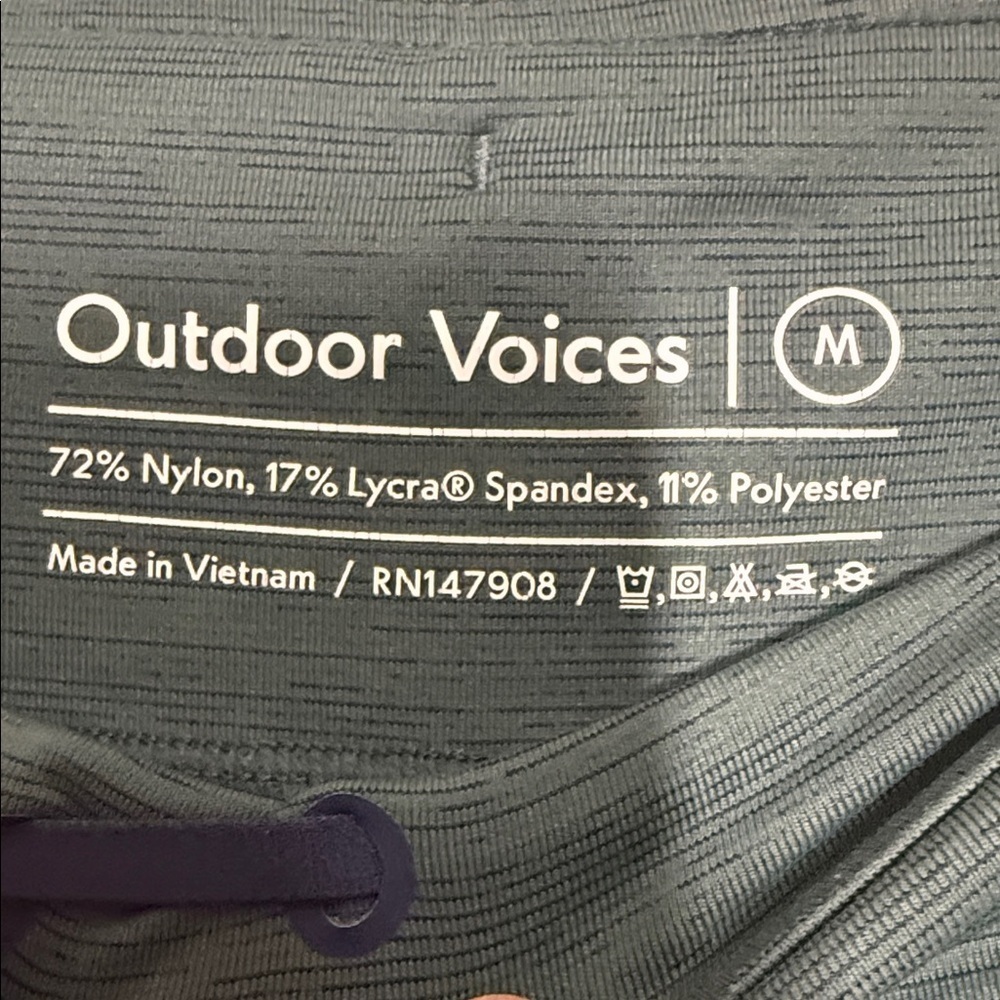 Outdoor Voices Green Heathered Athletic Spandex Nylon Leggings Size Medium - Picture 4 of 4